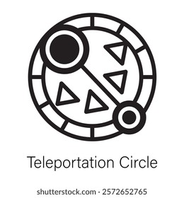 Download solid icon of teleportation circle 
