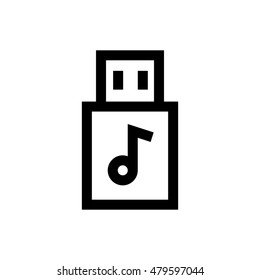 Download song line icon. Pixel perfect fully editable vector icon suitable for websites, info graphics and print media.