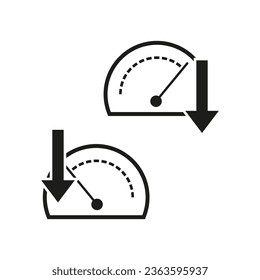 Icono de velocidad de descarga. Ilustración vectorial. EPS 10.