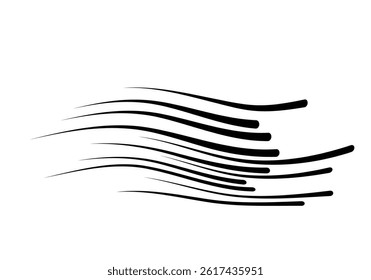 Download speed line with comic-style arrow and horizontal fight effect includes black and white motion for superhero manga scene and technology element in web or strip design illustration set