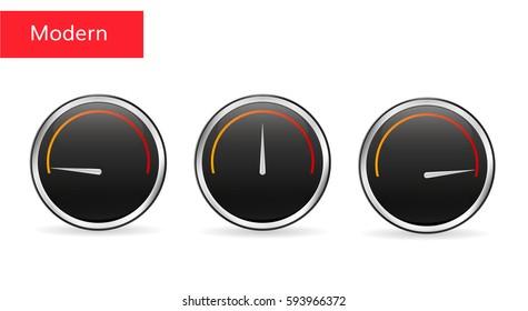 Download speed tachometer icon. Vector  speed sensor. Low and high download speed  ui element. 
