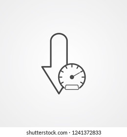 Download speed vector icon sign symbol