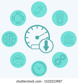 Download speed vector icon sign symbol