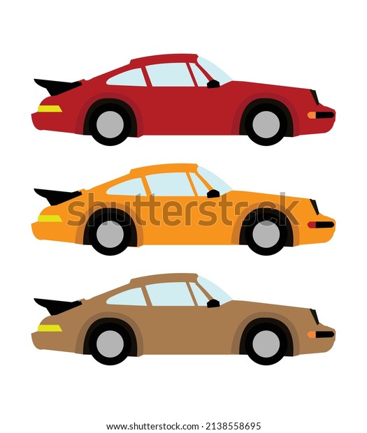 Download Sports Car Illustration Clipart Sports  Car\
icons collection. Vector illustration in flat style. Urban, city\
cars and vehicles transport concept. Isolated on white background.\
Set of of di