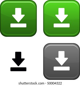 Descargar botones cuadrados. Icono negro incluido.