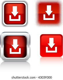 Download  square buttons. Vector illustration.