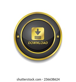 Download Square Vector Gold Button