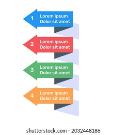 Download steps infographic arrows flat icon