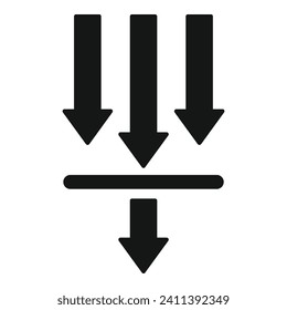 Download strain flow icon simple vector. Dark conduit. Safety data server