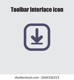 Download symbol displayed as a stylish icon, perfectly embodying file transfer or internet data accessibility in user interface design.