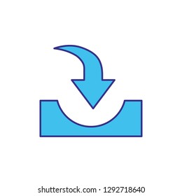 download symbol isolated icon