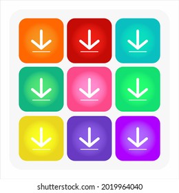 download symbol sign set. download icon button. download button vector. icon set