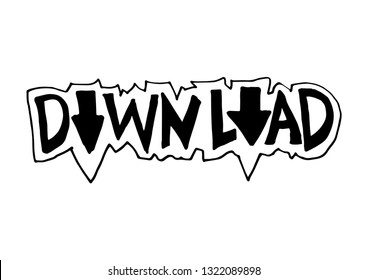 download symbol - vector