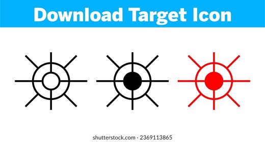 Download Target Icon Vector, editable and resizable
