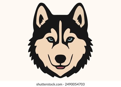 Download this adorable Siberian Husky vector illustration. Perfect for pet lovers, dog-themed projects, and creative designs. High-quality, detailed, and versatile graphic for all your needs.