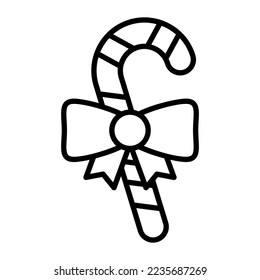 Download this beautiful vector icon of candy cane, christmas candy