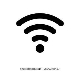 Download this clean and minimalist Wifi icon vector. Ideal for websites, technology apps, UI Or UX design, and any digital platform that requires an internet connection symbol. Fully scalable.