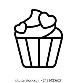 Download this creatively crafted icon of cupcake, confectionery item