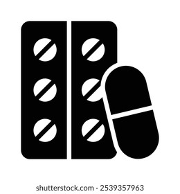 Download this creatively crafted icon of tablets strip in modern style