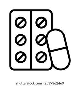 Download this creatively crafted icon of tablets strip in modern style