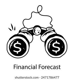 Download this doodle icon of financial forecast 