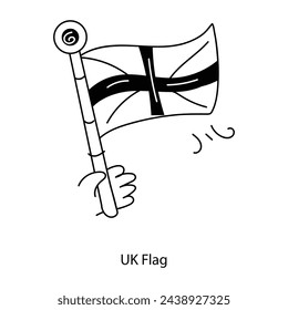 Download this doodle icon of uk flag 