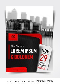 Download this elegant design template. Print ready EPS File.  Editable vector. A4 Size.  Easy to use as: Online Invite.  Online Banner. Company Presentation Layout.  Flyer Design Template. 