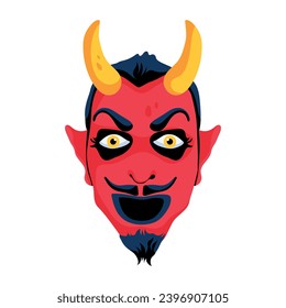 Download this flat icon of devil head 