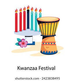 Download this flat icon of kwanzaa festival