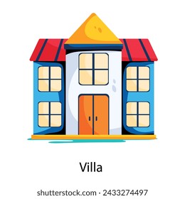 Descargar este icono plano de una villa 