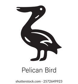 Download this glyph icon of pelican bird