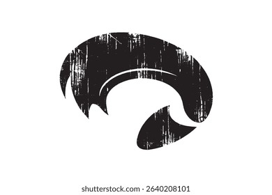 Download this grunge-style fish logo vector. Perfect for marine branding, fishing merch, decals, and shirts.