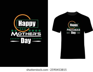 Download this "Happy Mother's Day" vector art to create a custom t-shirt for your mom. The design's clean lines and heartfelt message make it a special and memorable gift for Mother's Day.