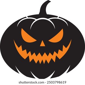 Download this high-quality spooky Halloween pumpkin vector perfect for your seasonal designs. Ideal for posters, flyers, t-shirts, and more. Enhance your Halloween projects with this creative artwork