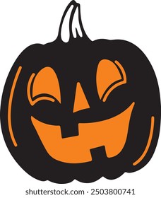 Download this high-quality spooky Halloween pumpkin vector perfect for your seasonal designs. Ideal for posters, flyers, t-shirts, and more. Enhance your Halloween projects with this creative artwork