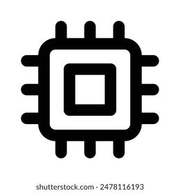 Download this icon of ai processor, microprocessor vector