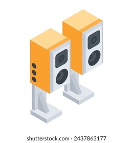 Download this isometric icon of speaker stands