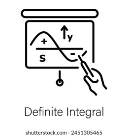 Download this linear icon of definite integral 