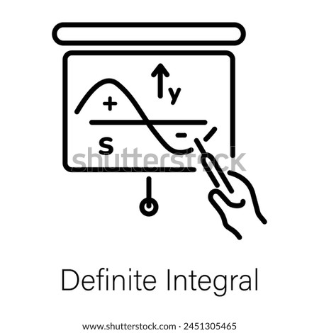 Download this linear icon of definite integral 