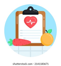 Download this medical prescription icon in flat round design 

