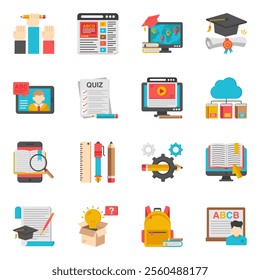 Download this online education and learning icons pack and feel free to use them for your next web or design project. You will find them easy to use and modify to fulfill your design.