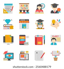 Download this online education and learning icons pack and feel free to use them for your next web or design project. You will find them easy to use and modify to fulfill your design.