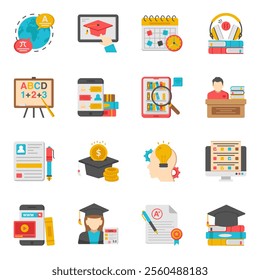 Download this online education and learning icons pack and feel free to use them for your next web or design project. You will find them easy to use and modify to fulfill your design.