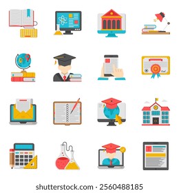 Download this online education and learning icons pack and feel free to use them for your next web or design project. You will find them easy to use and modify to fulfill your design.