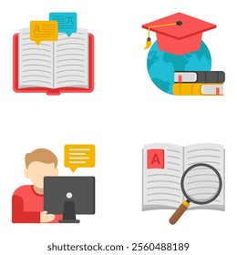 Download this online education and learning icons pack and feel free to use them for your next web or design project. You will find them easy to use and modify to fulfill your design.