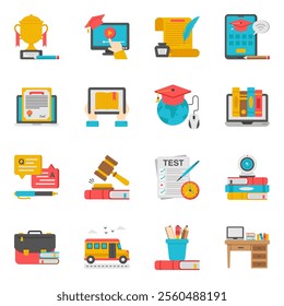 Download this online education and learning icons pack and feel free to use them for your next web or design project. You will find them easy to use and modify to fulfill your design.