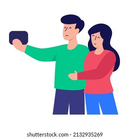 Download this premium flat icon of cheering couple 

