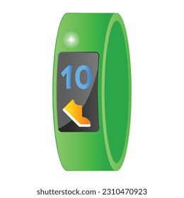 Download this premium flat icon of fitness band 