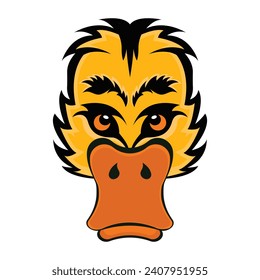 Download this premium flat icon of duck face 
