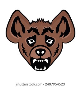 Download this premium flat icon of hyena face